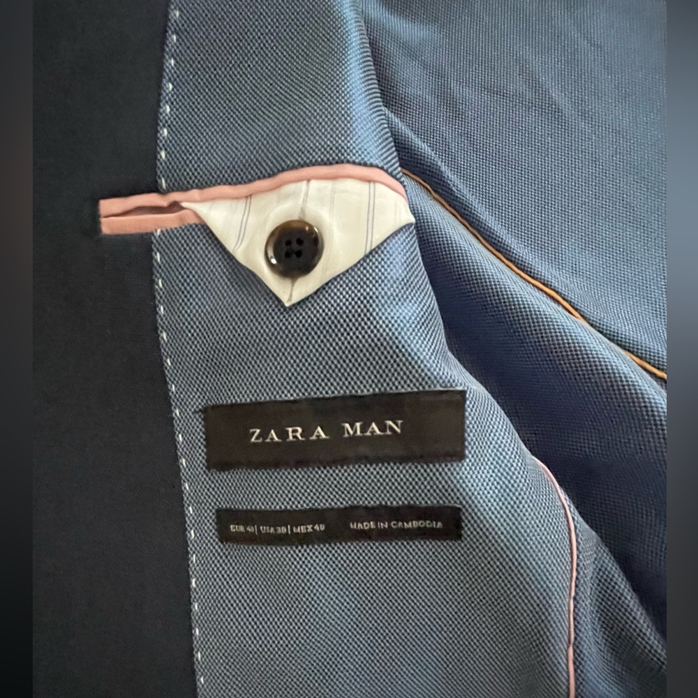 Zara Suit Men's Deep Blue, Size38. - image 4